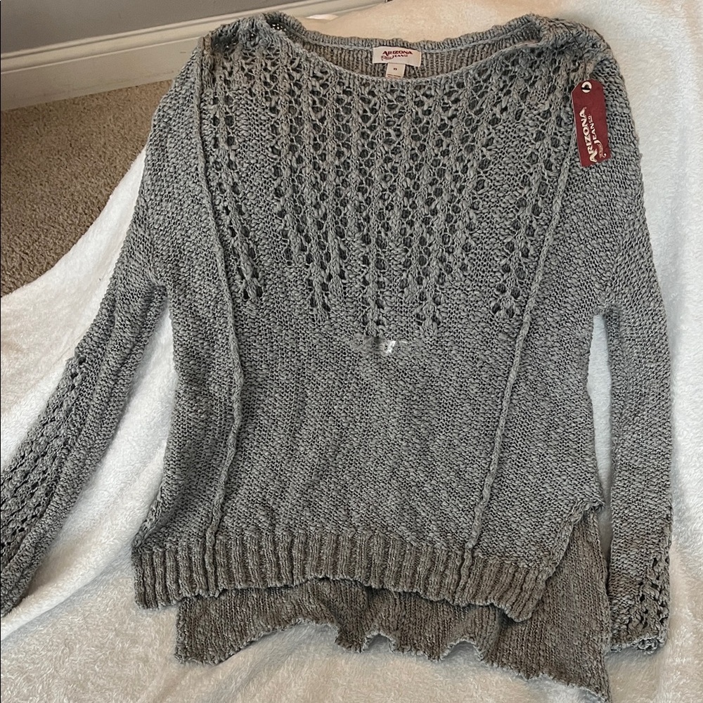 Arizona Jean Company Gray Knit Women's Sweater